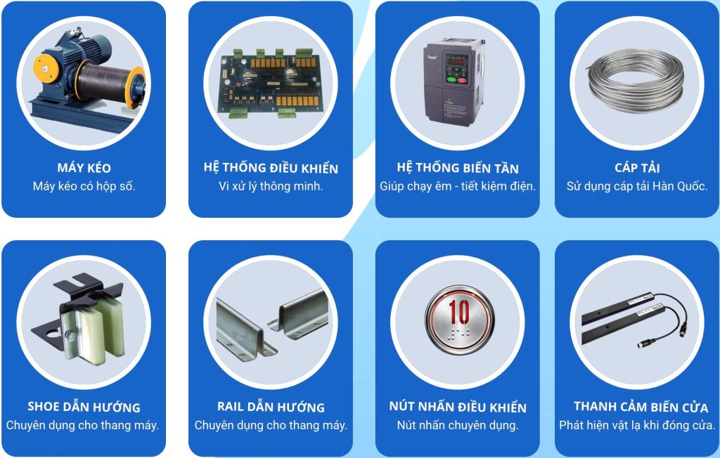Thiết bị chính thang máy tải thực phẩm